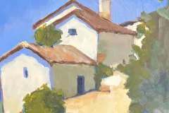 House on the Hill - 16x12 1/2 - Acrylic on Board