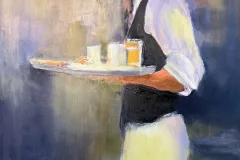 The Waiter - 20 1/2 x 15 1/2 - Oil on Board