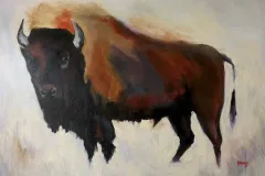 Wyoming Native - 30x40 - Oil on Board