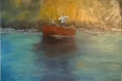 Early Morning on the River - 36x36 - Oil on Board