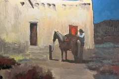 Rest from the Trail 20x20 Oil on Canvas